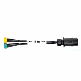 Cable set 5M with plug 7-pin and 2x connector 5-pin