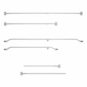 Tarpaulin bracket aluminum extendable 132-204cm for trailer tarpaulin