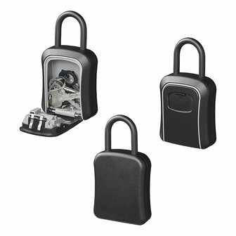 Key safe with number combination with metal U-bracket