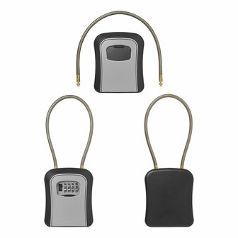 Key safe with combination lock with steel wire