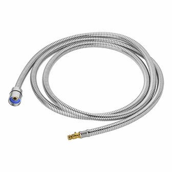 Metal shower hose 1.5m 3/8 nipple - 1/2 cone