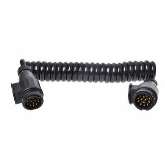Spiral cable 3.5M 8-core with 2x plug 13-pin PVC
