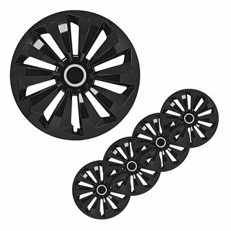 Wheel cap set Fox black 16 inch 4 pieces in display box