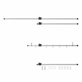 Motorhome garage suspension rail 85 - 165 cm