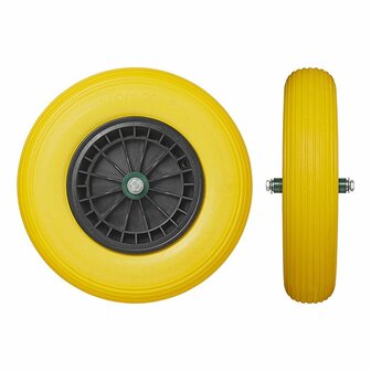 PU tire with plastic rim 164.00-8 incl. axle 20mm