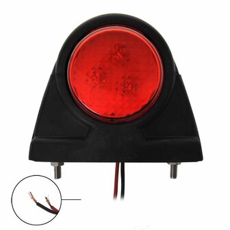 Width light 12/24V red/white 101x82mm LED