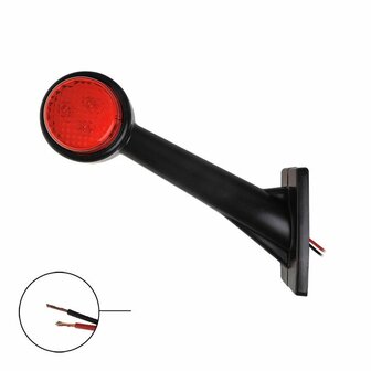 Width light 12/24V red/white 166x193mm LED left