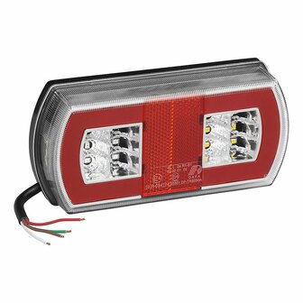 Rear light 5 functions 225 x 105 mm 43LED right