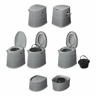 Portable toilet divisible