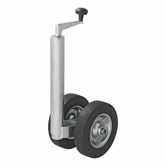 Double nose wheel 48 mm with solid rubber tyres 200 x 50 mm