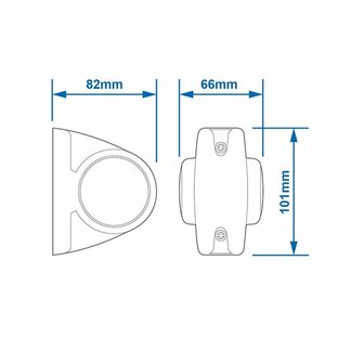 Width light 12/24V red/white/orange 101x82mm LED
