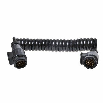 Spiral cable 3.5M 13-core with 2x plug 13-pin PVC