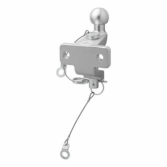 Tow bar ball silver combined double version D20.2/S350 E-type approved