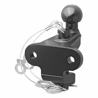 Tow ball black combined double version D17.2/S200 E-type approved
