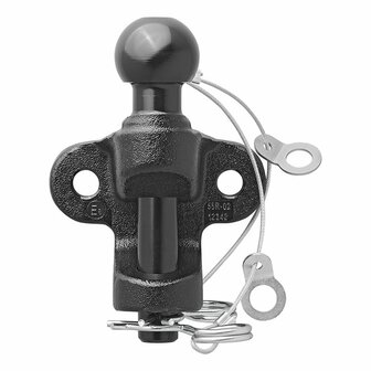Tow ball black combined double version D17.2/S200 E-type approved