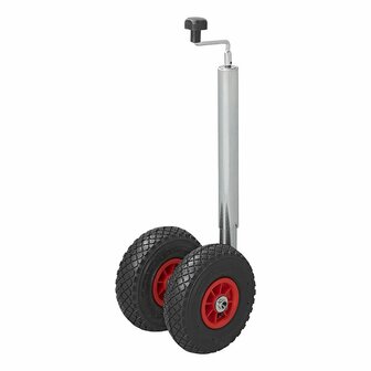Double joist wheel 48mm 2x rim plastic with pneumatic tyre 260x85mm