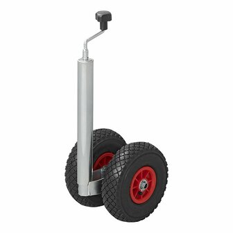 Double joist wheel 48mm 2x rim plastic with pneumatic tyre 260x85mm