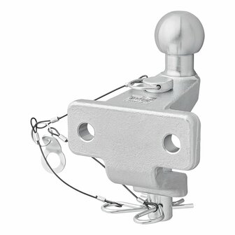 Tow ball silver combined double version D21/S350 E-type approved