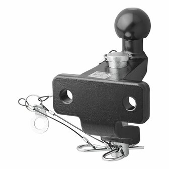 Tow ball black combined double version D21/S350 E-type approved