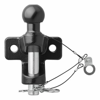 Tow ball black combined double version D21/S350 E-type approved