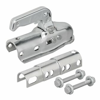 Ball coupling steel round 35-50mm braked