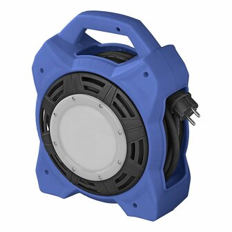 Cable reel Schuko 4-way 15M 3x1.5mm&sup2; with LED lighting