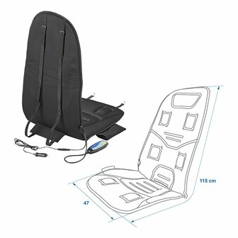 Massage-Heating cushion 12V 2 in 1