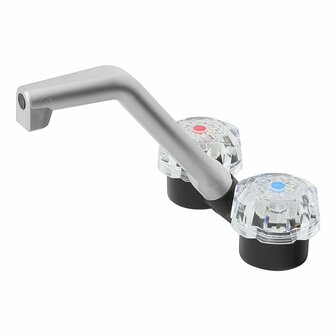 Mixer tap De Luxe dia 20 mm black/chrome, large knob