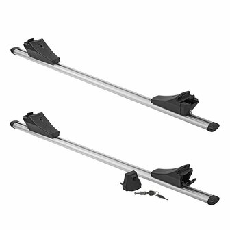 Roof rail carrier for closed roof rail 120cm aluminium 75kg