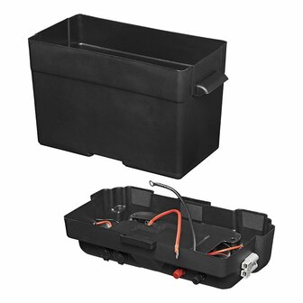Battery box 35x18x23cm 2x USB - 1x 12V socket - Voltmeter - 2x Anderson plug
