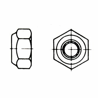 Hexagon nut DIN985-M12-8-A3C