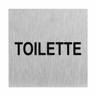Aluminum door sign Toilette 60x60mm