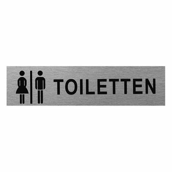 Aluminum door sign Frau/Mann Toiletten 160x40mm
