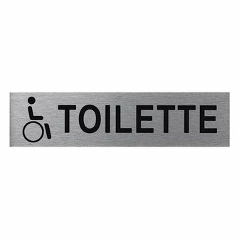 Aluminum door sign Behindertentoilette 160x40mm