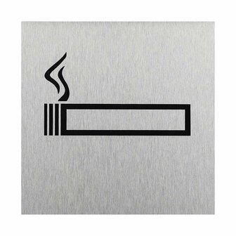 Aluminium door sign smoking allowed pictogram120x120mm