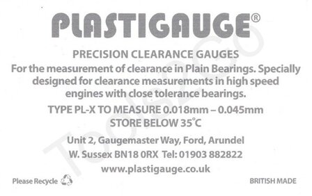 Precision Clearance Gauge Plastigauge