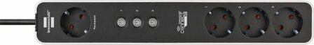 Connect WiFi extension lead 4-way white black 1.5m H05VV-F3G1.5