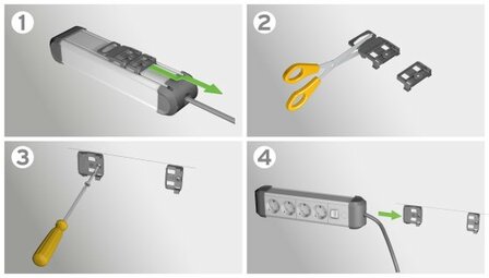 Premium extension lead with switch 10-way 3m H05VV-F 3G1.5