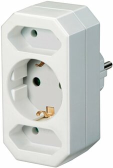 Adapter plug Euro 2 + earthing contact 1