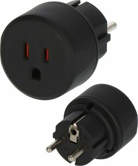Travel Adapter USA, Japan earthed