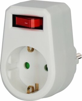 Adapter with ON OFF switch 120 pieces in a display