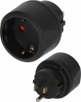 Travel Adapter earthed USA
