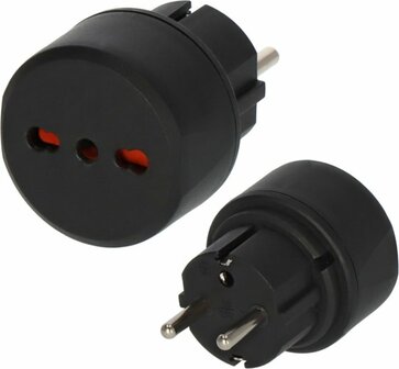 Travel Adapter Italy earthed