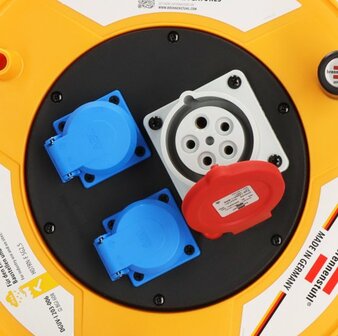 Professional Brobusta CEE 1 IP44 cable reel for site &amp; industry 30m H07RN-F 5G2,5