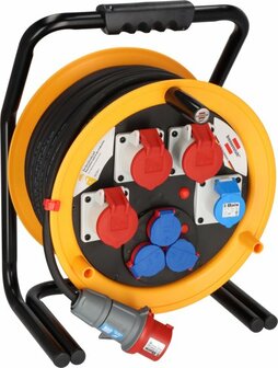 Professional Brobusta CEE 4 IP44 commercial construction site cable reel 40m H07RN-F 5G2.5