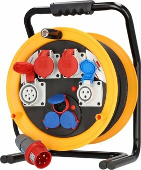 Professional Brobusta CEE 4 IP44 commercial construction site cable reel 40m H07RN-F 5G2.5
