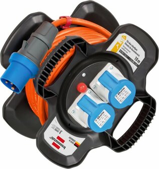 Rubber Cable Reel X-Gum CEE IP44 for Camping- Maritim 10m H07RN-F 3G2.5