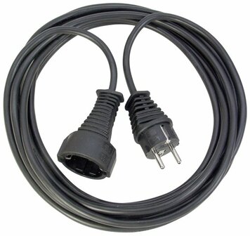 Quality plastic extension cable 3m black H05VV-F 3G1,5