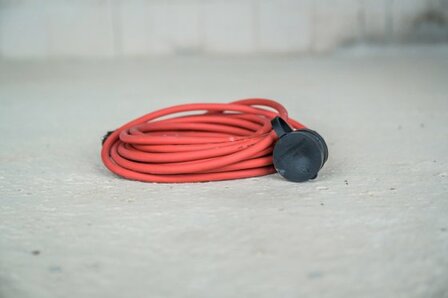 Extension cable for building site IP44 10m H07RN-F 3G1.5 red