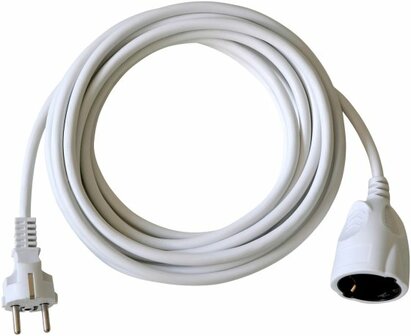 Plastic extension white 5m H05VV-F 3G1.5